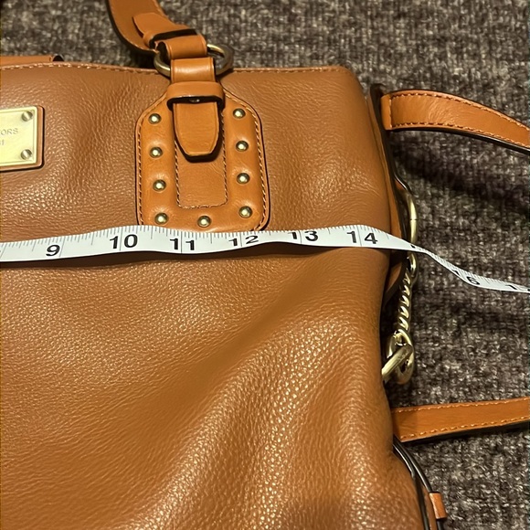 NWOT Large Michael Kors Saddle brown Convertible Studded Satchel - Picture 11 of 13